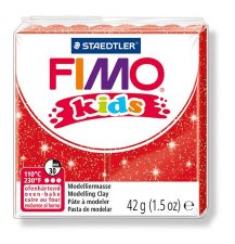 Gyurma 42g gethet Fimo Kids glitteres piros #1