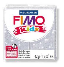 Gyurma 42g gethet Fimo Kids glitteres ezst #1
