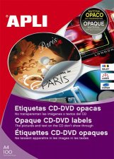 Etikett CD/DVD A4 fed etikett Apli #1