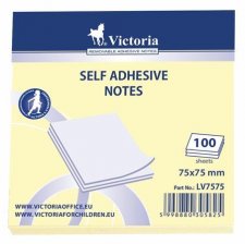 �ntapad� jegyzett�mb 75x75mm 100lap Victoria s�rga #1