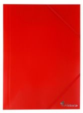 Gumis mappa 15mm PP A4 Victoria piros #1