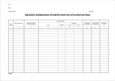 Szigor szmads nyomtatvnyok nyilvntartsa 25lap A4 Victoria #1