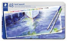 Akvarell ceruza k�szlet f�m doboz Staedtler Karat 125 48 k�l�nb�z� sz�n #1