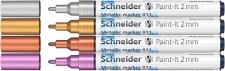 Akril marker kszlet 2mm Schneider Paint-It 011 4 klnbz metlfny szn #1