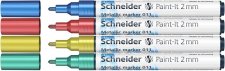 Akril marker kszlet 2mm Schneider Paint-It 011 4 klnbz metlfny szn #1