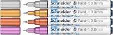 Akril marker kszlet 0,8mm Schneider Paint-It 010 4 klnbz metlfny szn #1
