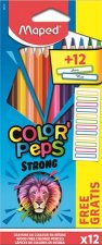 Sznes ceruza kszlet hromszglet Maped ColorPeps Strong 12 klnbz szn + 12 ajndk matrica #1