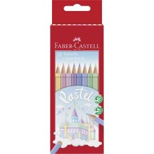 Sznes ceruza kszlet hatszglet Faber-Castell 10 klnbz pasztell szn #1
