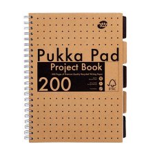 Spirlfzet A4 vonalas 100 lap Pukka Pad Kraft project book #1
